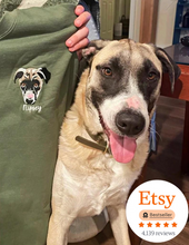 Load image into Gallery viewer, Custom Embroidered Pet Portrait Zip-Up, Unisex