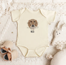 Load image into Gallery viewer, Custom Embroidered Baby & Dog Onesie®