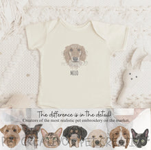 Load image into Gallery viewer, Custom Embroidered Baby & Dog Onesie®