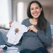 Load image into Gallery viewer, Custom Embroidered Baby & Dog Onesie®