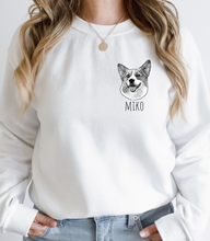 Load image into Gallery viewer, Custom Pet Portrait Sweatshirt (Printed, UNISEX)