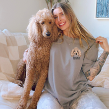 Load image into Gallery viewer, Custom Embroidered Pet Portrait T-shirt (Comfort Colors), Unisex