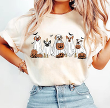 Load image into Gallery viewer, Halloween Dogs Ghost T-shirt, Unisex & Printed