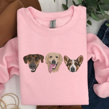 Load image into Gallery viewer, Custom Embroidered Pet Portrait Sweatshirt, Unisex