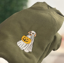 Load image into Gallery viewer, Dog Ghost Halloween Sweatshirt, Unisex & Embroidered
