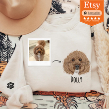 Load image into Gallery viewer, Custom Embroidered Pet Portrait Sweatshirt, Unisex