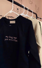 Load image into Gallery viewer, My Dog/Cat Says You're a Hoe Sweatshirt, Embroidered
