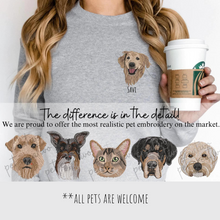 Load image into Gallery viewer, Custom Embroidered Pet Portrait Sweatshirt, Unisex