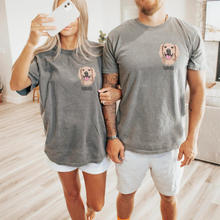 Load image into Gallery viewer, Custom Embroidered Pet Portrait T-shirt (Comfort Colors), Unisex