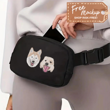 Load image into Gallery viewer, Custom Embroidered Pet Portrait Belt Bag