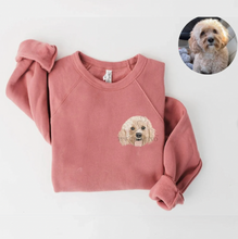 Load image into Gallery viewer, Custom Embroidered Pet Portrait Sweatshirt (Bella Canvas), Unisex