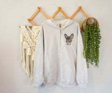 Load image into Gallery viewer, Custom Embroidered Pet Portrait Zip-Up, Unisex