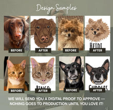 Load image into Gallery viewer, Custom Embroidered Pet Portrait Corduroy Bag