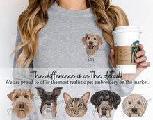 Load image into Gallery viewer, Custom Embroidered Pet Portrait T-shirt (Comfort Colors), Unisex