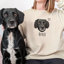 Load image into Gallery viewer, Custom Pet Portrait Sweatshirt (Printed, UNISEX)