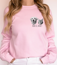 Load image into Gallery viewer, Custom Pet Portrait Sweatshirt (Printed, UNISEX)