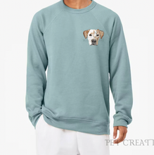 Load image into Gallery viewer, Custom Embroidered Pet Portrait Sweatshirt (Bella Canvas), Unisex
