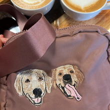 Load image into Gallery viewer, Custom Embroidered Pet Portrait Belt Bag
