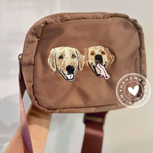 Load image into Gallery viewer, Custom Embroidered Pet Portrait Belt Bag