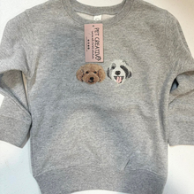 Load image into Gallery viewer, Custom EMBROIDERED Pet Sweatshirt for Kids