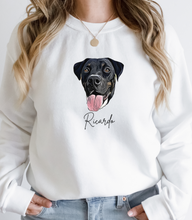 Load image into Gallery viewer, Custom Pet Portrait Sweatshirt (Printed, UNISEX)