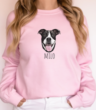 Load image into Gallery viewer, Custom Pet Portrait Sweatshirt (Printed, UNISEX)