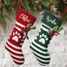 Load image into Gallery viewer, Custom Embroidered Pet Christmas Stockings