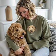 Load image into Gallery viewer, Custom Pet Portrait Sweatshirt (Printed, UNISEX)