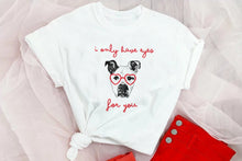 Load image into Gallery viewer, Custom Pet T-shirt with Heart Glasses
