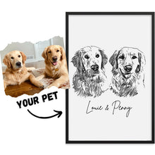 Load image into Gallery viewer, Custom Pet Portrait, Framed OR Digital Download