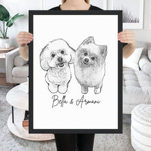 Load image into Gallery viewer, Custom Pet Portrait, Framed OR Digital Download