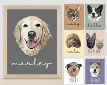 Load image into Gallery viewer, Custom Pet Portrait- Available as Framed or Digital PDF
