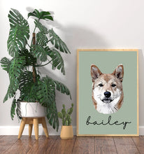 Load image into Gallery viewer, Custom Pet Portrait- Available as Framed or Digital PDF