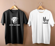 Load image into Gallery viewer, Custom Pet Portrait T-shirt for Men
