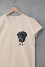 Load image into Gallery viewer, Custom Pet Portrait T-shirt for Men