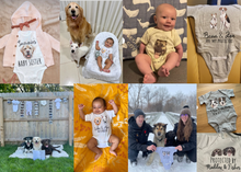 Load image into Gallery viewer, Custom Embroidered Baby & Dog Onesie®
