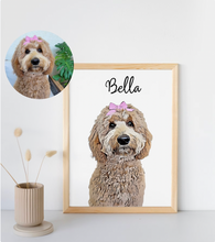 Load image into Gallery viewer, Custom Pet Portrait- Available as Framed or Digital PDF