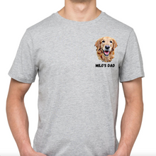 Load image into Gallery viewer, Custom Pet Portrait T-shirt for Men