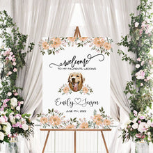 Load image into Gallery viewer, Custom Pet Wedding Welcome Sign- Digital Download