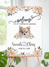 Load image into Gallery viewer, Custom Pet Wedding Welcome Sign- Digital Download