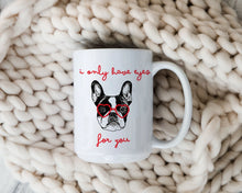 Load image into Gallery viewer, Custom Dog Mug with Heart Shaped Glasses, Valentine's Day Edition