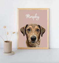 Load image into Gallery viewer, Custom Pet Portrait- Available as Framed or Digital PDF