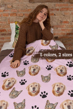 Load image into Gallery viewer, Personalized Pet Face Blanket