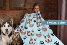 Load image into Gallery viewer, Personalized Pet Face Blanket