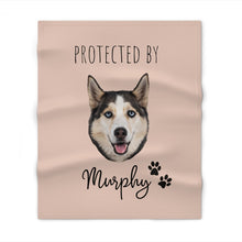 Load image into Gallery viewer, Personalized Baby Blanket with Dog Face