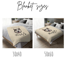 Load image into Gallery viewer, Personalized Baby Blanket with Dog Face
