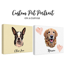 Load image into Gallery viewer, Custom Pet Portrait, Canvas