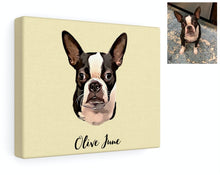 Load image into Gallery viewer, Custom Pet Portrait, Canvas
