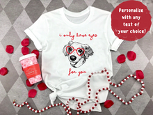 Load image into Gallery viewer, Custom Pet T-shirt with Heart Glasses