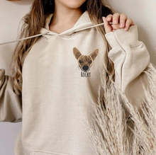 Load image into Gallery viewer, Custom Embroidered Pet Portrait Hoodie
